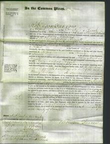 Court of Common Pleas - Mary Maidens Riggall-Original Ancestry