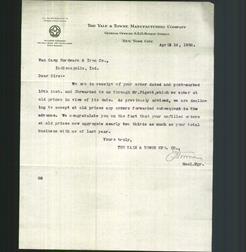 Letterhead - The Yale & Towne Manufacturing Company