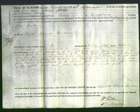 Deed by Married Women - Elizabeth Clark Bentham-Original Ancestry