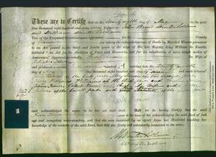 Deed by Married Women - Sarah Hewer-Original Ancestry