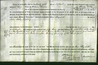 Deed by Married Women - Ann Elizabeth Bickley-Original Ancestry