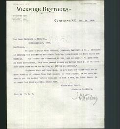 Letterhead - Wickwire Brothers