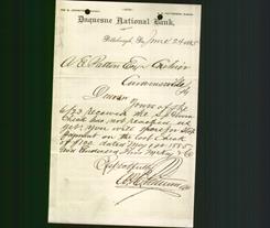 Bank Letterhead - Duquesne National Bank