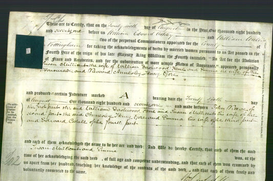 Deed by Married Women - Susan Millicent Fane and Emma Gore