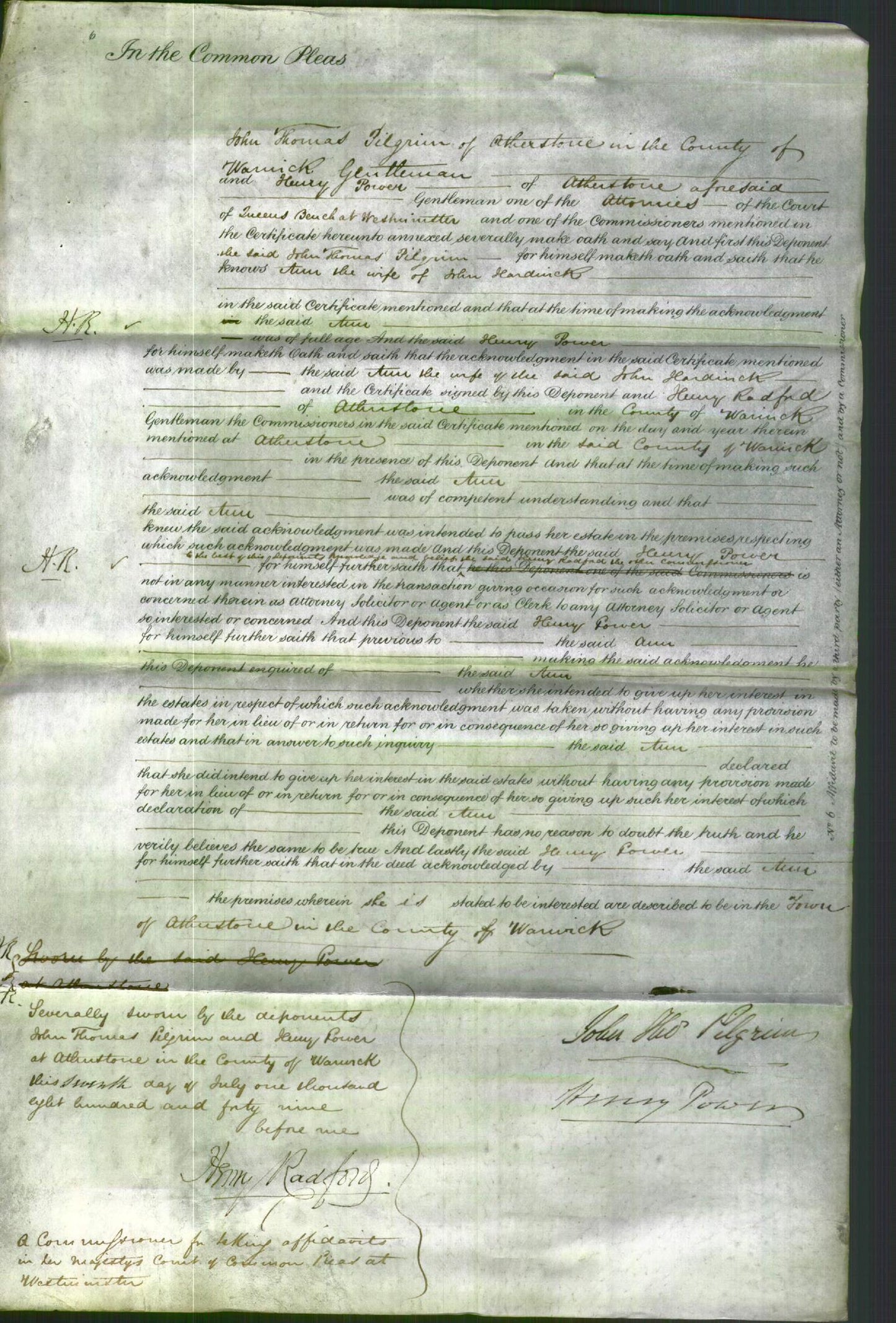 Court of Common Pleas - Ann Hardwick