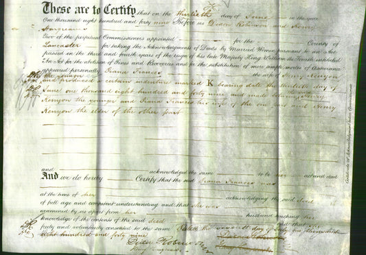 Deed by Married Women - Diana Frances Kenyon