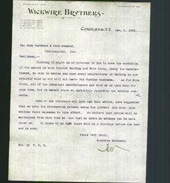 Letterhead - Wickwire Brothers