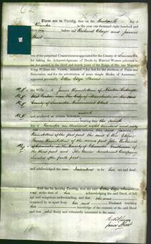 Deed by Married Women - Ellen Eliza Stevens Ramsbottom-Original Ancestry