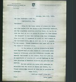 Letterhead - American Steel & Wire Co.