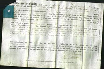 Deed by Married Women - Elizabeth Wade-Original Ancestry