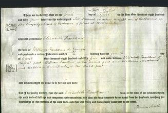 Deed by Married Women - Elizabeth Faulkner-Original Ancestry