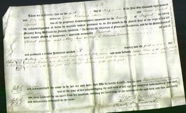 Deed by Married Women - Elizabeth Barton and Mary Ann Bowater-Original Ancestry