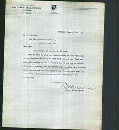 Letterhead - American Steel & Wire Co.