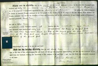 Deed by Married Women - Sarah Lowe-Original Ancestry