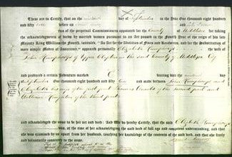 Deed by Married Women - Elizabeth Humphreys-Original Ancestry