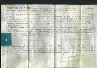 Deed by Married Women - Mary Maria Pickard-Original Ancestry