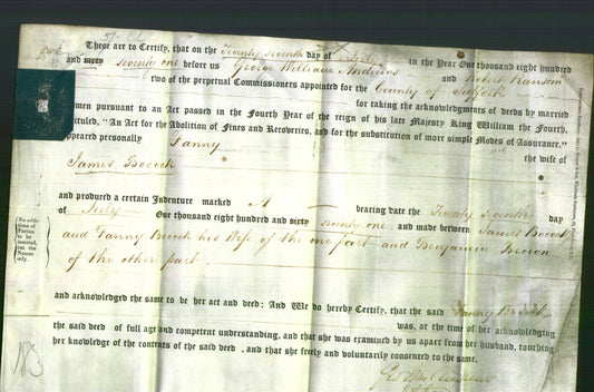 Deed by Married Women - Fanny Bocock