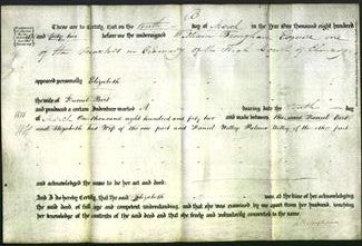 Deed by Married Women - Elizabeth Birt-Original Ancestry