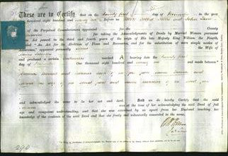 Deed by Married Women - Selina Thomas-Original Ancestry