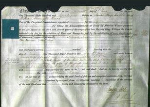 Deed by Married Women - Albinia Mary Lyon-Original Ancestry