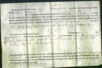 Deed by Married Women - Elizabeth Humphreys-Original Ancestry
