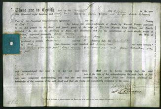 Deed by Married Women - Sarah Rowson-Original Ancestry
