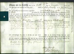 Deed by Married Women - Sarah Wardman-Original Ancestry