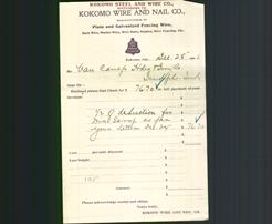 Letterhead - Kokomo Steel and Wire Co.