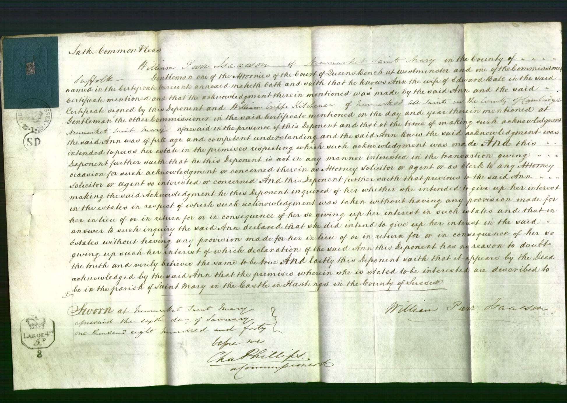 Court of Common Pleas - Ann Ball-Original Ancestry