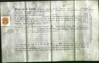 Deed by Married Women - Ann Sarah Clift-Original Ancestry