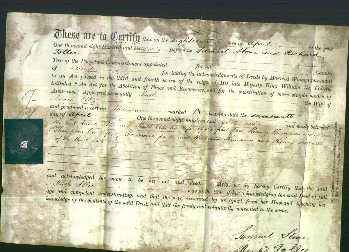 Deed by Married Women - Ruth Ellis