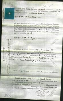 Deed by Married Women - Sarah Taynor-Original Ancestry