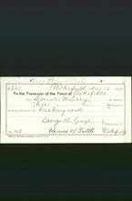 Wakefield, Massachusetts Payment Voucher - Leander W Lary-Original Ancestry