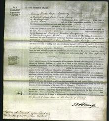 Court of Common Pleas - Maria Agatha Boddam-Original Ancestry