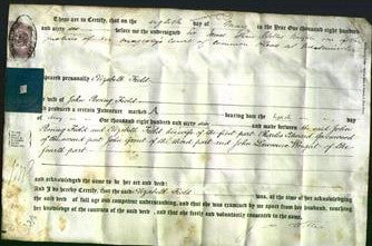 Deed by Married Women - Elizabeth Field-Original Ancestry