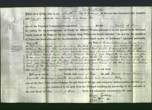 Deed by Married Women - Elizabeth Charnings, Dorcas Turner, Judith Carruthers Friend and Caroline Riley-Original Ancestry