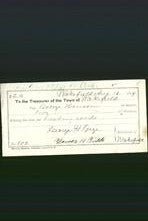 Wakefield, Massachusetts Payment Voucher - George Hanson-Original Ancestry