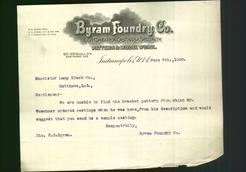 Letterhead - Byram Foundry Co.
