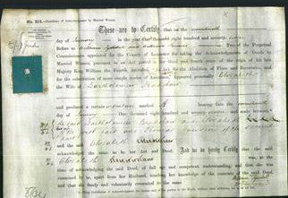 Deed by Married Women - Elizabeth Bradshaw-Original Ancestry