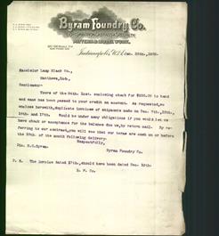 Letterhead - Byram Foundry Co.