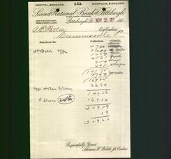 Bank Letterhead - Second National Bank of Pittsburgh