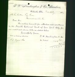 Bank Letterhead - P. W. Huntington & Company Bankers – Original Ancestry