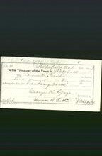 Wakefield, Massachusetts Payment Voucher - Hiram H. Farnhain-Original Ancestry