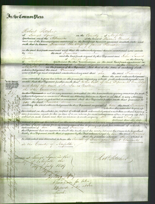 Court of Common Pleas - Frances Sheraton