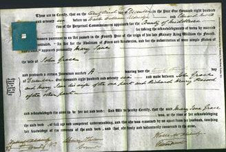 Deed by Married Women - Mary Jane Grace-Original Ancestry