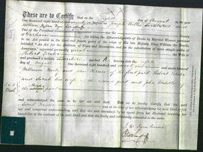 Deed by Married Women - Sarah Forster-Original Ancestry