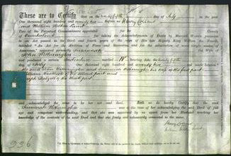 Deed by Married Women - Susannah Witherington-Original Ancestry