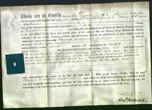 Deed by Married Women - Elizabeth Pocklington Senhouse-Original Ancestry