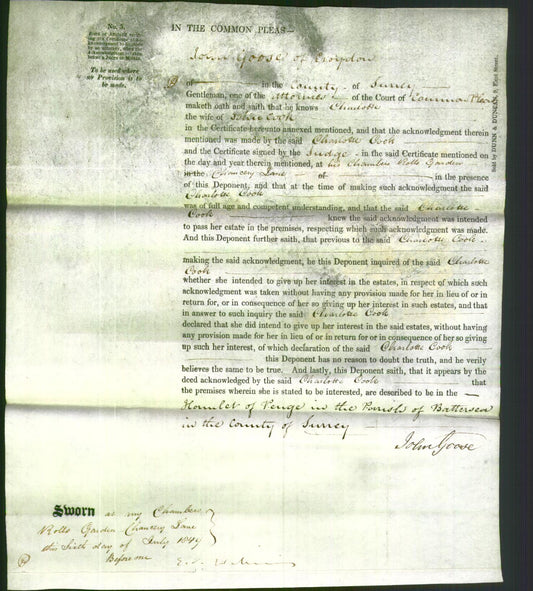 Court of Common Pleas - Charlotte Cook