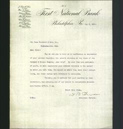 Letterhead - First National Bank